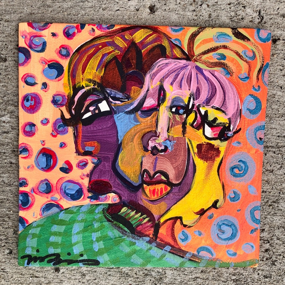 Original artwork 6x6” acrylic paint on canvas board signed by the artist, me!